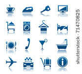 hotel icon set