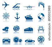 transportation icon set
