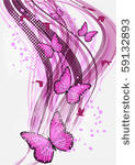 vector background with butterfly