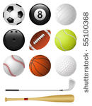 sports icons isolated on white. ...