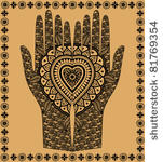 woman hands with the indian...