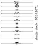 vector set. decorative rules....