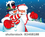   christmas background. santa...