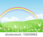 beautiful summer landscape with ...