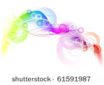 circle background in rainbow...