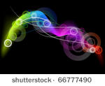 rainbow curves on the dark...