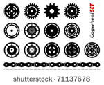 cogwheel set isolated on the...