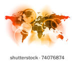 red map of the world