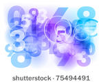 numbers background as blue...
