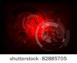 tech background in the red