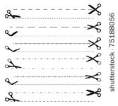 12 vector scissors with cut...