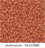 coffee beans seamless pattern