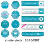 blue website download buttons...