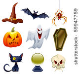 vector collection of halloween...