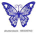artistic pattern with butterfly ...
