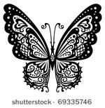 artistic pattern with butterfly ...