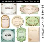 vector set  vintage labels