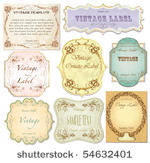 vector set vintage labels 2