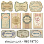 vintage labels set  vector