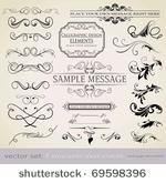 vector set  calligraphic design ...