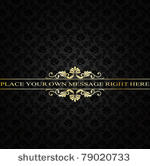 golden vintage frame on damask...