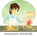 family cooking