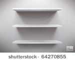 white shelves  eps10 vector