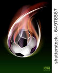 flying soccer ball  eps10 vector