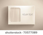 front cardboard  box with a...
