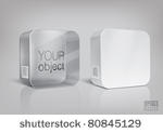 white and transparent rectangle ...