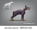 vector doberman stylized...