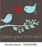 valentine s card with bird...