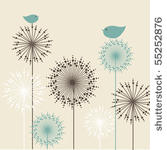 vintage  background with birds...