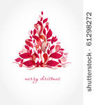 abstract red christmas tree.