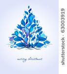abstract blue christmas tree...