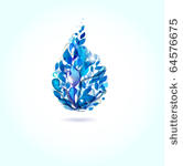 blue water drop from drops and...