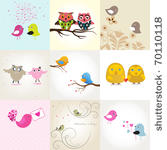 set of 9 valentines cards with...