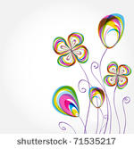 colorful spring floral...