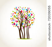 colorful spring tree