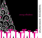 vintage card with abstract...