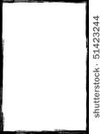 black grunge frame isolated on...