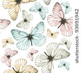 aporia butterflies  tile able...