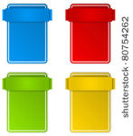 vector   set of colorful text...