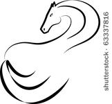 abstract silhouette of a horse...