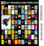 set colorful vertical business...