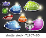 set glossy download button ...