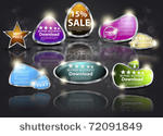 set 3d business icon emblems....