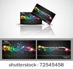 business card with abstract...