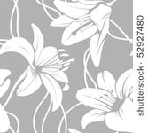 vector lilly seamless pattern