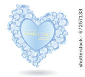 heart cloudy blue frame for...